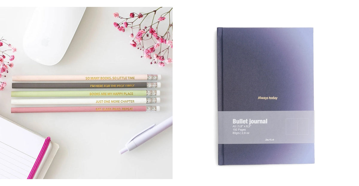 Bullet Užrašinė Always Today + 5 literatūros įkvėptų pieštukų rinkinys